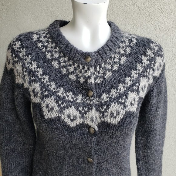 Banana Republic super cozy fair aisle alpaca cardigan sweater - Picture 4 of 9